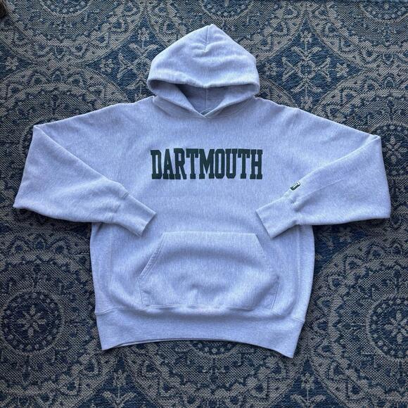 Vintage Dartmouth Reverse Weave Hoodie Size Large Rare Ivy League Sweatshirt - Picture 1 of 6